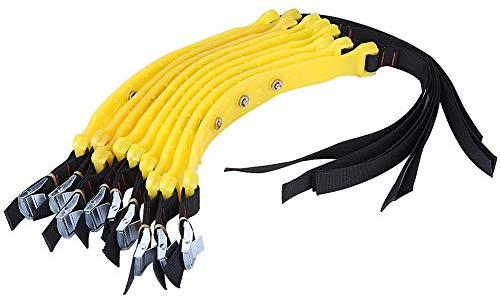Schneeketten Auto, Reifenkette Pkw Schneeketten Allzweck Universal Anti-Rutsch Ketten Geeignet für Light Truck/SUV/ATV Reifenbreite 185-225mm Sicherheitsketten 10 Stück Gelb