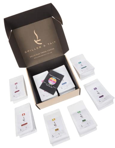 Spiller & Tait Coffee of The World Collection - 8 of The World’s Finest Single Origin Speciality Coffees | Hamper Style Gift Set for Coffee Lovers | Ideal for Men & Women | Roasted in The UK (Ground)