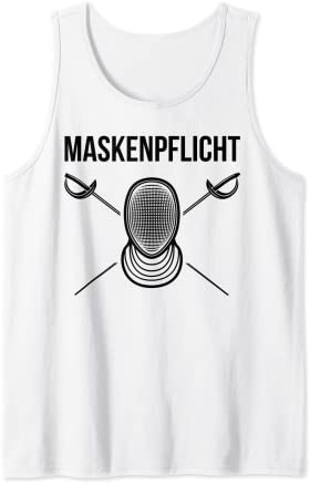 Fencing Mask Duty Degen Fencing Mask Sword Battle Sabre Tank Top