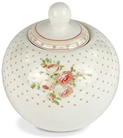 Nada Home Azucarero de porcelana nubes de tela Annette Shabby Chic Redonda 5207