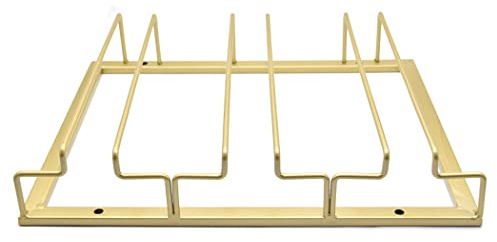 Hoshen Bägare vinglasställ, 30 cm under skåp vinglasställ, glasförvaringsställ, bar hängande vinglasställ, (3 rader) guld