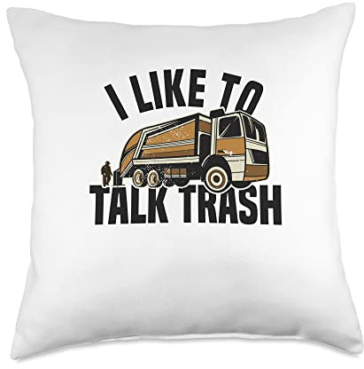 Garbage Truck Waste Collector Throw Pillow