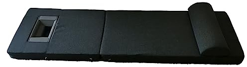 UHLENHOFF - Bellylay Auflage für Sonnenliege | Farbe: grau | Maße: 200x60x10 cm | optimal für Bauchlage | Dicke Liegenauflage | rücken- und nackenschonend mit bequemer Polsterung