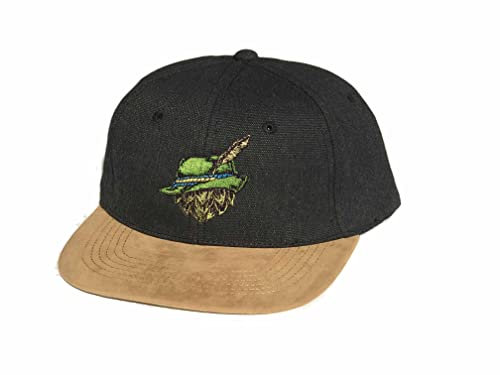 Bavarian Liquids Vollgoas® Snapback Cap Hopfen mit Hut Logo Trend Mütze Schirmmütze div. Farben (Schwarz)