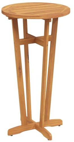 vidaXL Garten Bartisch, Rund Multifunktional Gartentisch, Stehtisch Bistrotisch für Innen Außen, Holztisch Tisch Gartenmöbel, Massivholz Akazie