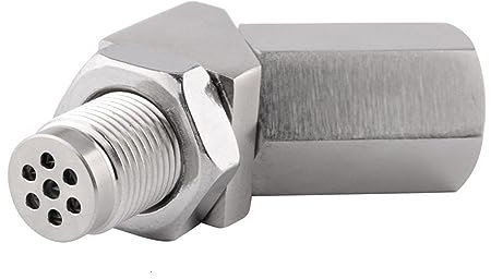 Sauerstoffsensor Auto Universal Auto O2 Sauerstoff Sensor Extender 45 Grad M18 X 1,5 Adapter Spacer Gelenke Verlängerung Konverter Auto Zubehör Lambdasonde Eliminator