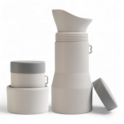 Whizzer™ - Discreet Portable Toilet for Adults - Seen on Dragons Den - Travel Essentials for Festivals, Camping, Caravans & Travel - Silicone Pee Bottle for Men & Women - Portable & Leakproof - 500ml