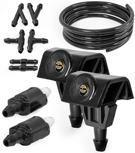 Click&Fit Scheibenwaschdüsen Reparaturset kompatibel mit Nissan X-Trail T31 T32 2007-2021, Juke 2010-2018, Note 04-11, Leaf Murano Tiida - Wischerwaschanlage Sprühdüsen 289323JA0A 289314BA0A, Extended