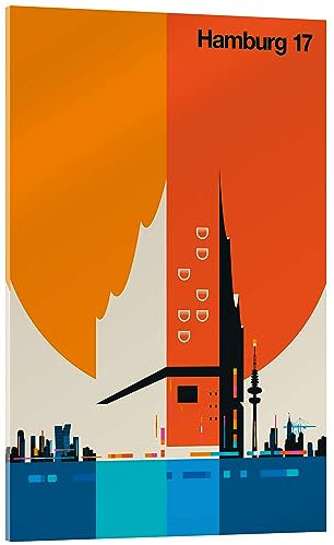 Posterlounge Hamburg 17 Acrylglasbild von Bo Lundberg 40 x 60 cm Bunt Wandbilder Wanddeko