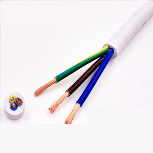 Wire and cable Câble en cuivre Fil blanc à gaine souple 18/20/17AWG 15AWG RVV 2 3 4 5 conducteurs Câble électrique RVV Fil blanc à gaine souple Twisted pair shielded cable(5 Cores 5meters,18AWG 0.75MM