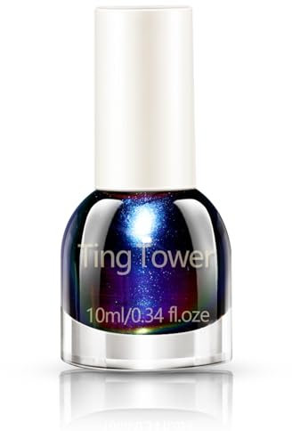 Chamäleon Metallic Nagellack - Schnelltrocknend, Holographic Glitter (Blau, 10ml)