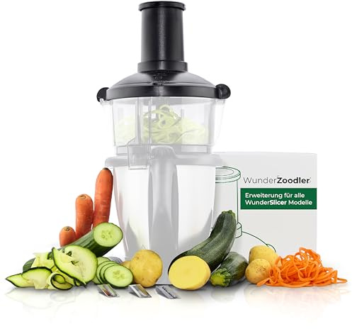 Wundermix - WunderZoodler® Spiralschneider für TM31 & MC | Kompatibel mit Thermomix TM31 und Monsieur Cuisine MC Smart, Zoodles Maker, Gemüsenudeln Schneider, für Thermomix & MC