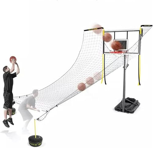 WTLONBF Basketball-Shot-Returner-Trainer für Jugendliche und Erwachsene, Basketball-Übungsnetz-Returner, Ballrückgabe-Aufsatz, Basketball-Schießtraining