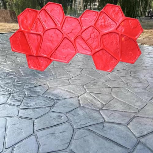 Moldes Hormigon Impreso Gran Tapete de Textura de Hormigón, Molde de Cemento de Piedra Sin Juntas de Poliuretano, Piel Texturizada de Pizarra Realista, Moldes Decorativos para Pavimentos de Hormigón