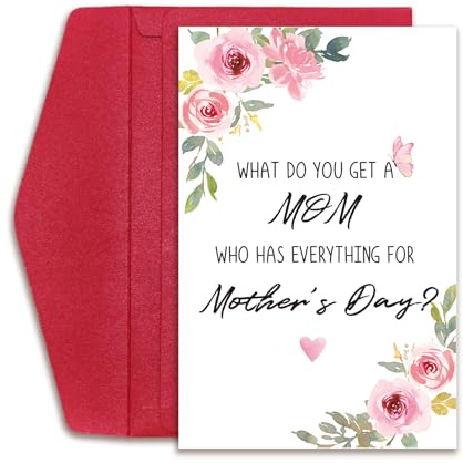 RollupJoy Funny Mother’s day Card for Grandma, Pregnancy Announcement Card for Mom from Daughter Son Kids, Humor Mothers Day Gifts from New Baby