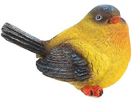 BESPORTBLE 2St Vogel-Statue gefälschte Vogelstatue Vogelzubehör Rasenstatuen Vogelfütterer Rasendekoration Animal Figures gartenskulptur Heimbegrünung Dekoration Künstliche Vogelfiguren Harz