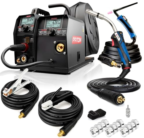 PATON MultiPRO-250-15-4 250A Saldatrice MIG TIG MMA 3 in 1 – MIG/MAG, elettrodo e TIG HF con impulso, Inverter digitale professionale