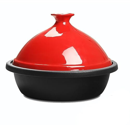 Tajine en Fonte émaillée, cocotte en céramique, tajine marocain antiadhésif, mijoteuse
