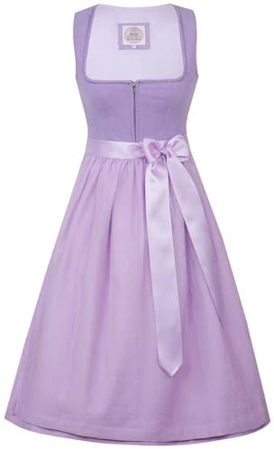 Marjo Dirndl Hofstetten 65cm Länge puderrosa Damen Cord rosa (DE/NL/SE/PL, Numerisch, 40, Regular, Regular, Flieder)