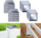 10 tapas galvanizadas para postes de valla, 8 x 8 cm, de metal, forma piramidal, para postes de madera, tapas para postes de valla (8 cm + cubierta de base de postes)