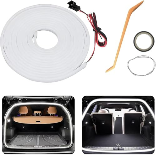 2M Kofferraum Lichtstreifen,Kofferraum Beleuchtung Led Band,Kofferraum LED Streifen,Auto-Innenraumbeleuchtung,Automatischer Sensor Tail Box LED Strip Lights für Auto Kofferraum Dekoration