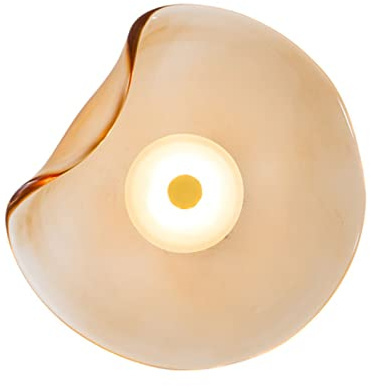 QSYJCCXD Strongbox 3000K 5W LED Red Redon Vidrio LUME DE LUZ DE LA LAMBILA DE Apliques Minimalista de Vidrio Minimalista, Escaleras de Entrada de Pared de la Pared de la Pared (púrpura) Safe