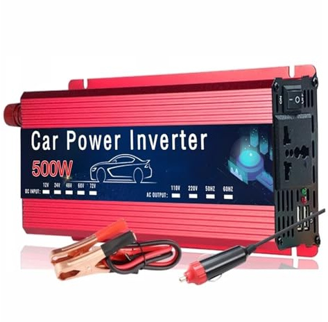 Convertisseur Onduleur Solaire 12 V 220 V Double USB 500 W 1500 W 2000 W Prise Universelle pour Téléphone IPad Ordinateur Portable Voiture Transformateur(500W)