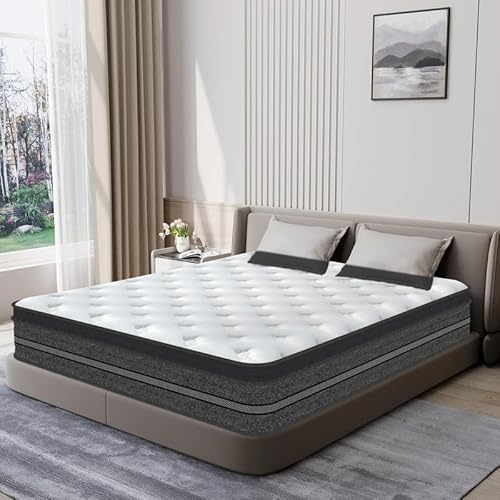 Matratze 140x200 cm, Taschenfederkernmatratze & Memory Foam, Mittlerer Härtegrad (H3), Öko-Tex Zertifiziert, Atmungsaktiv, Hypoallergen, 7-Zonen Orthopädische Matratze für Erwachsene, Höhe 28cm