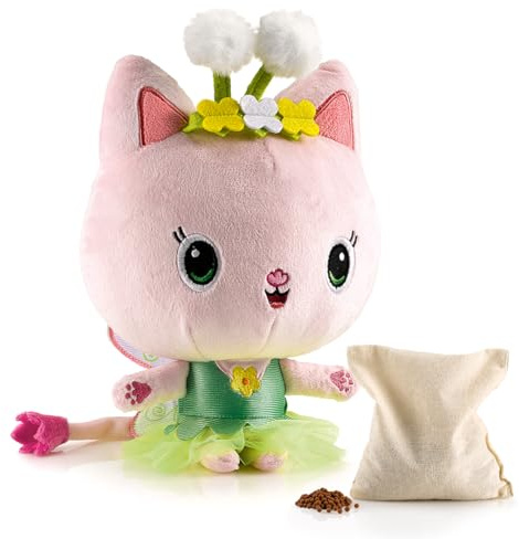 BIOSYNEX - Kitty Fee Wärmekissen (GABBY'S DOLLHOUSE) mit Tonkugeln für die Mikrowelle – Kuscheltier Wellness – maschinenwaschbar – weiche und beruhigende Wärme – ab der Geburt
