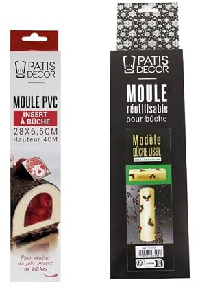 Kit pour bûche de Noël avec moule thermoformé et insert en PVC