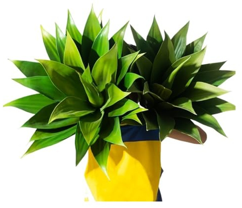 Árbol De Yuca Tropical, Planta Artificial Grande, Rama De Árbol En Maceta Falsa, Hojas De Agave De Plástico, Hojas De Palma Verdes For Decoración Del Hogar Y Exteriores.(L)