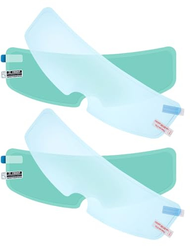 Ipetboom 4pièces Lot de Films Antibuée pour Visière de Casque Moto Film Protecteur Antivapeur et Antichute pour Écran Facial Adapté aux Conditions Météo Variées