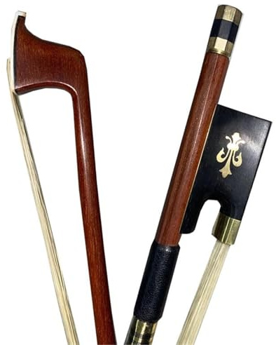 Handgefertigte Geigenbögen 1 stücke Volle Größe Überlegene Brasilholz Ebenholz Frosch Runde Violine Bogen Echtes Weiß Pferdehaar 4/4(3/4)