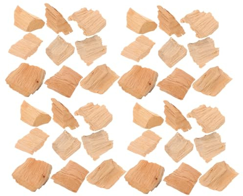 Gatuida Virutas de Madera de Ciprés para Ahumar Carne, 400 G (3–5 Cm), 2 Bolsas para Parrilla y Ahumador, Accesorios Esenciales para Barbacoa, Sabor Ahumado Adecuado para Pato, Salchicha