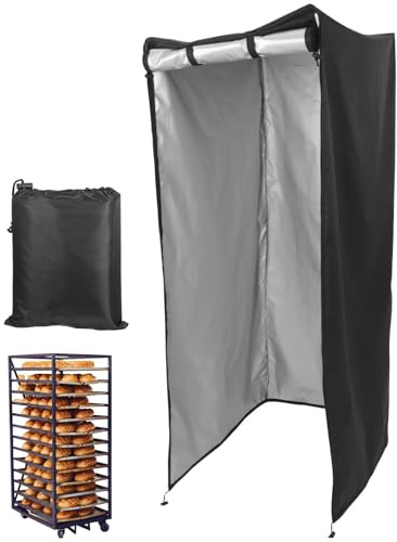 GAROZATION Cubierta Material de Protectora Oxford de Tela para Rejilla Pan Negra Resistente en y Diseño Rectangular para Optimización de Espacio Panaderías y Cocinas