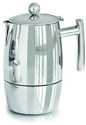 Karl Weis Espressokocher, Edelstahl, Silber, 10 Tassen