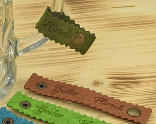 Henkelband 'Geiler Hirsch' - Farbe wählbar - 1 Stück - Oktoberfest Maß Maßkrugband