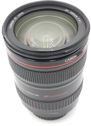 Canon EF 24-105mm f/4 L is USM Lens for Canon EOS SLR Cameras Black (Renewed)