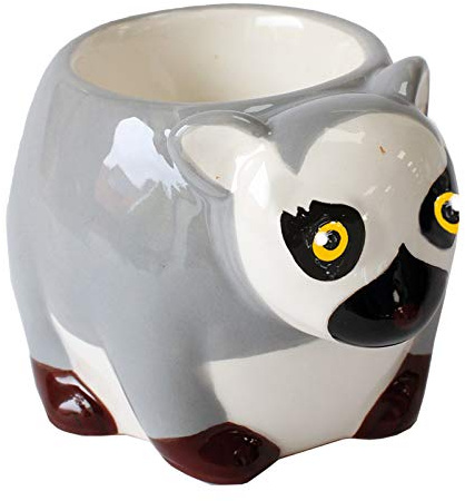 Crockery Critters Coquetier Lémurien de Deluxebase. Coquetiers mignons en céramique en forme d'animaux pour enfants et adultes
