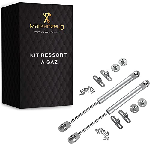 MARKENZEUG© 2x Premium Gasfeder Gasdruckdämpfer Gasdruckfeder für Klappen Gasfederstütze für Schränke Klappenbeschlag 2er Set