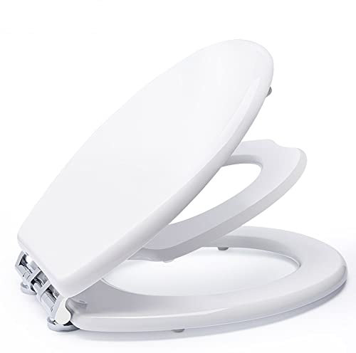 MANY Toilettensitz Mit Kindersitz Toilettendeckel Antibakteriell WC-Sitz Mit Absenkautomatik Klobrille Abnehmbarer WC-Deckel Leicht Zu Reinigen(V Shape)