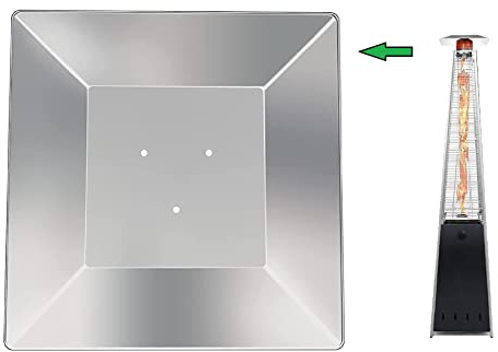 BU-KO Universaler 4-seitiger Hitzeschild-Reflektor-Ersatz für Pyramid Gas-Terrassenheizstrahler 11 cm