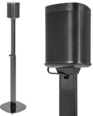 Maclean MC-940 - Supporto da pavimento per altoparlante, compatibile con Sonos One e One SL con sistema di gestione dei cavi, fino a 10 kg (1)