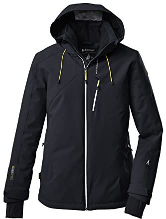 Killtec Damen Ksw 10 Wmn Jckt Skijacke Funktionsjacke mit abzippbarer Kapuze und Schneefang, schwarz blau, 40 EU