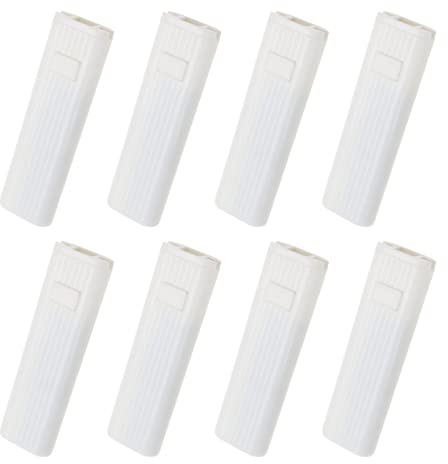 VGOL - Lote de 8 pesos de cordón de repuesto para persianas enrollables verticales persianas de ventana con mango de seguridad de plástico, color blanco tensor de dispositivo, accesorios de persianas