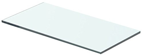 Tidyard Regalboden Glasregalboden Glasregal Glasablage Badablage Duschablage Glasboden Wandablage Badregal für Badezimmer, Glas Transparent 40 cm x 15 cm