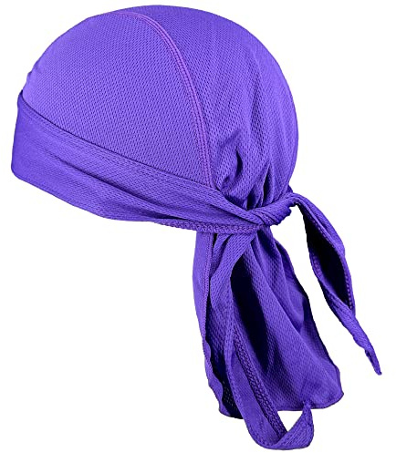 VIAUMBR Bandana de pirate - Bonnet de vélo - Foulard sous casque de vélo - Été, lilas, 50-65