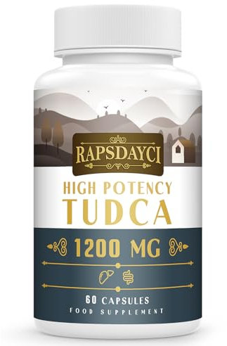 Ultra Strength TUDCA (1200mg Per Serving), 60 Capsules - Tauroursodeoxycholic Acid, Liver Support Supplement, Enhances Proper Bile Production, Boosts Digestion and Immune System Support