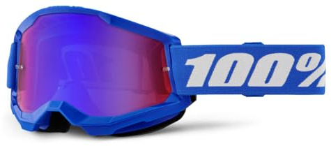 100% Maschera Strata 2 Blue - Lente A Specchio Rossa/Blue