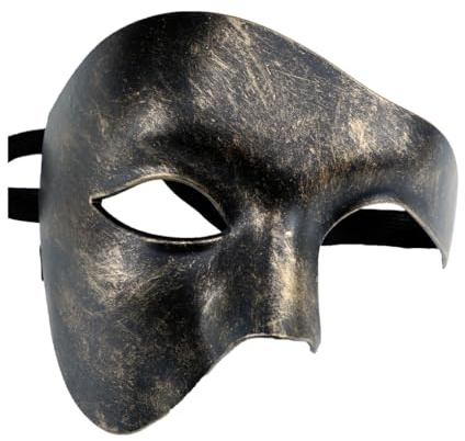 susiodeu Demi- Pour masque facial à large application pour les fêtes et événements masqués Masques de mascarade demi-visage en plastique léger